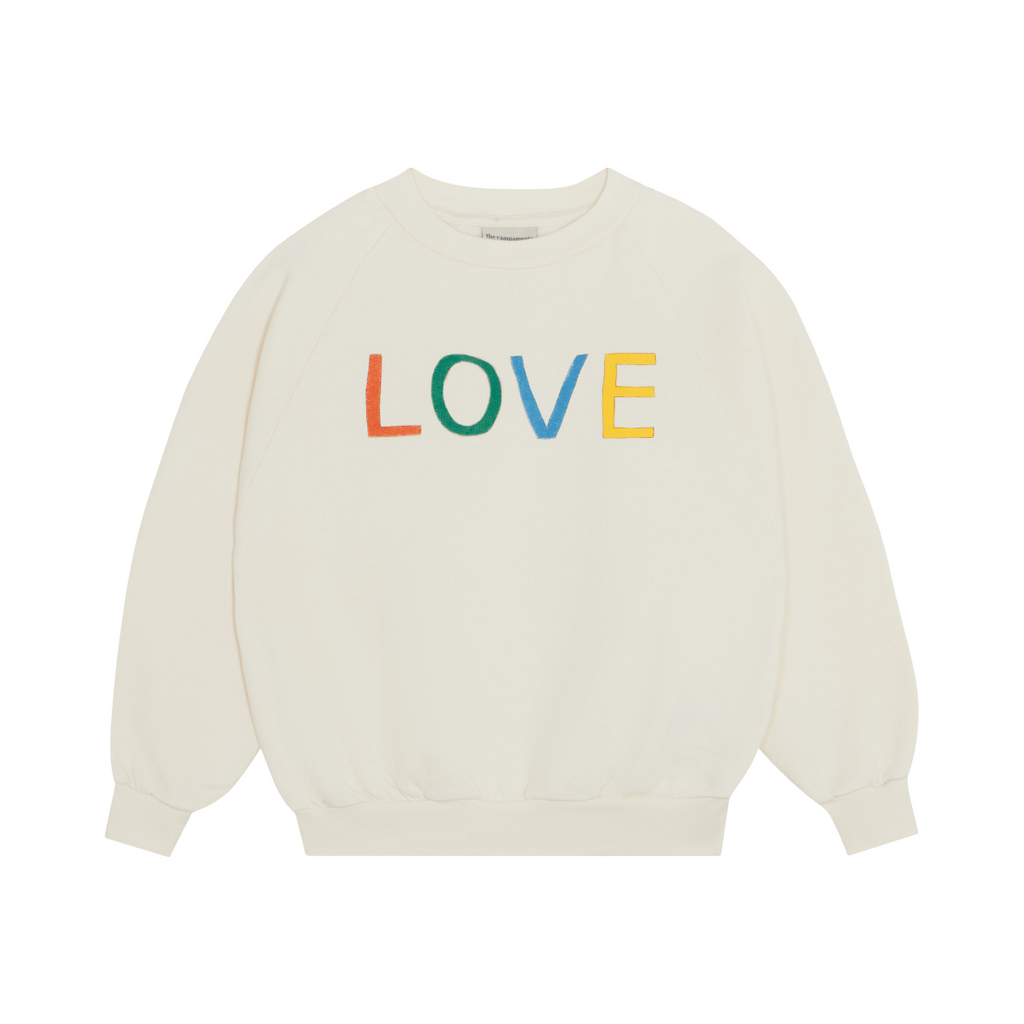 The Campamento Love Ecru Sweatshirt | Kids 100% Cotton – La