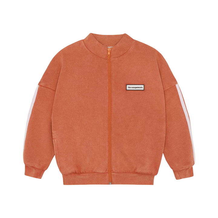 The Campamento Red Washed Zipped Sweatshirt