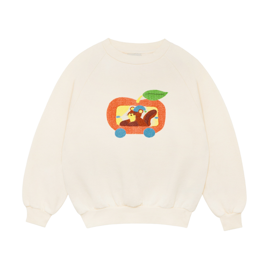 The Campamento Squirrel in an Apple Sweatshirt - The Campamento