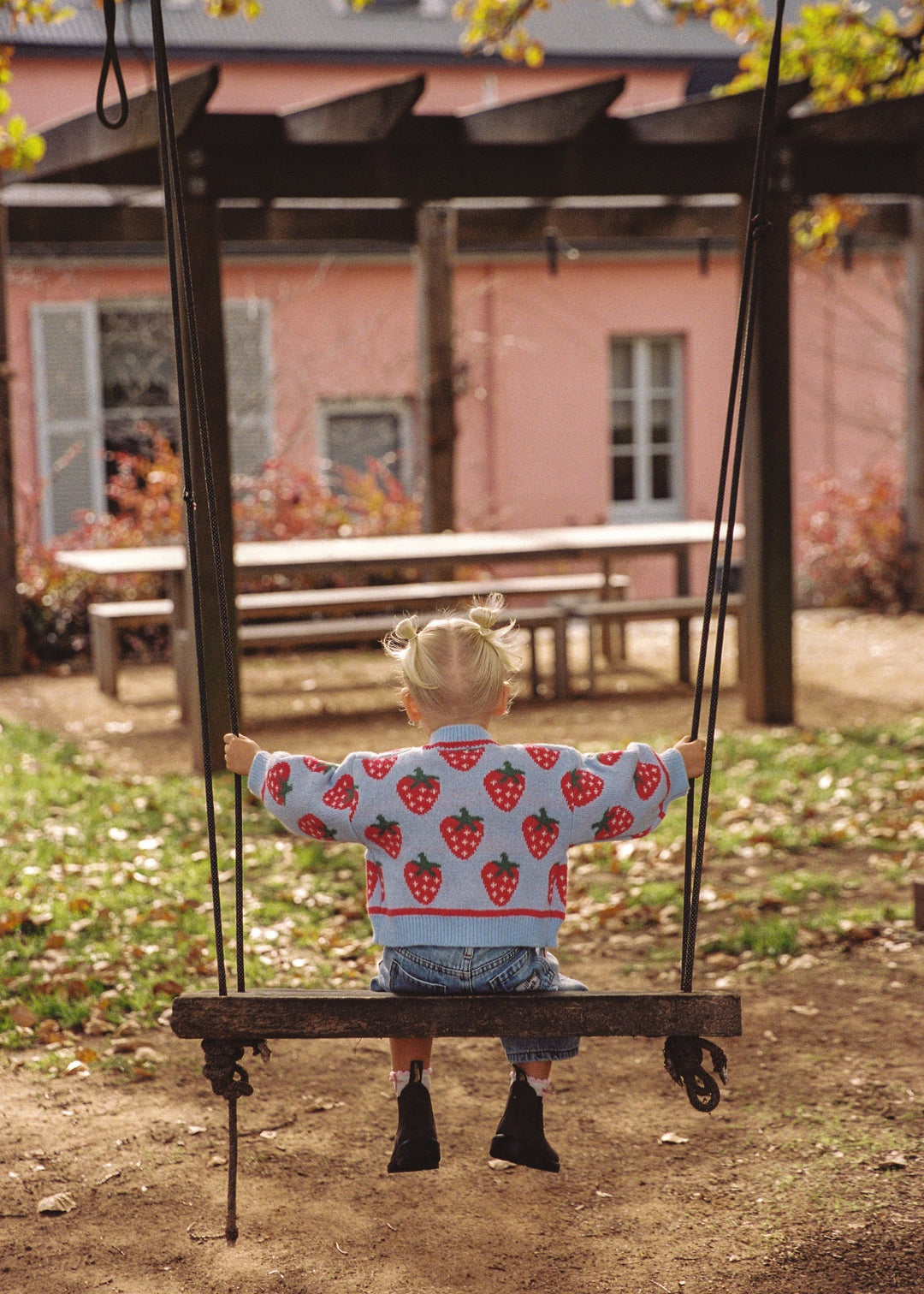 Juni Strawberry Skies Cardigan Sky