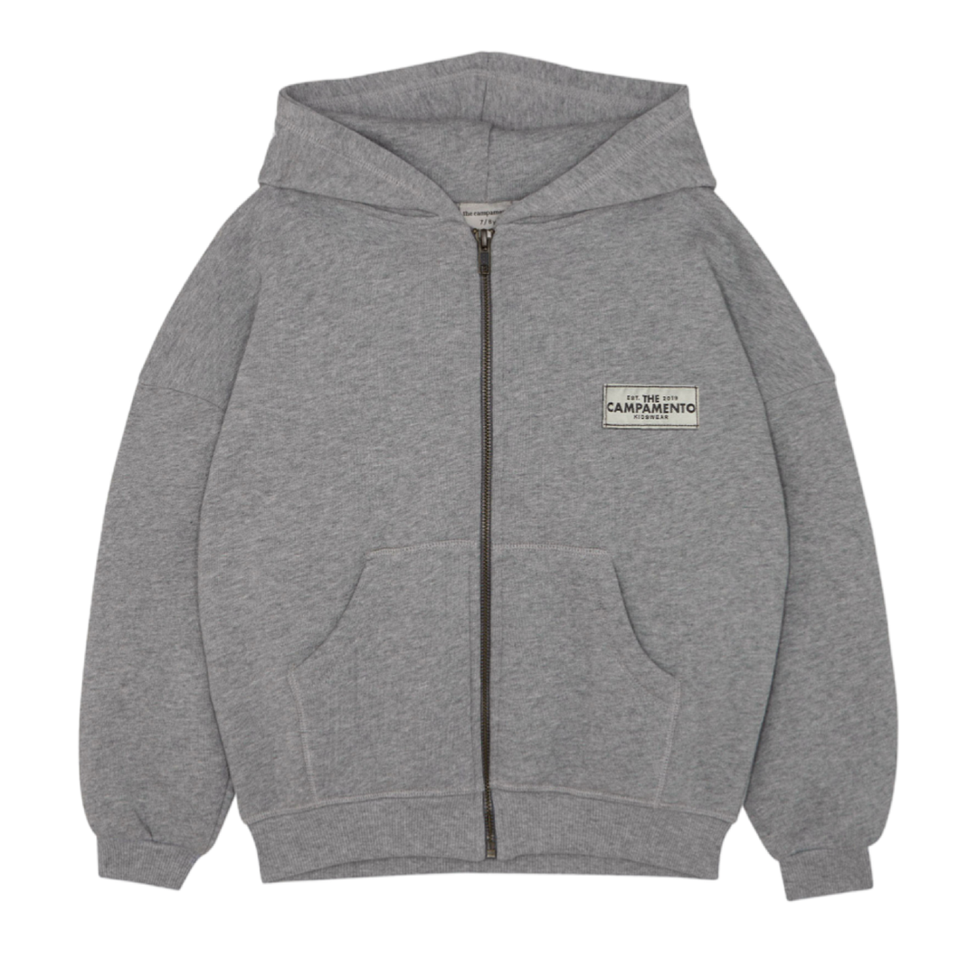 The Campamento Grey Oversized Zipped Kids Sweatshirt - La Gentile Store