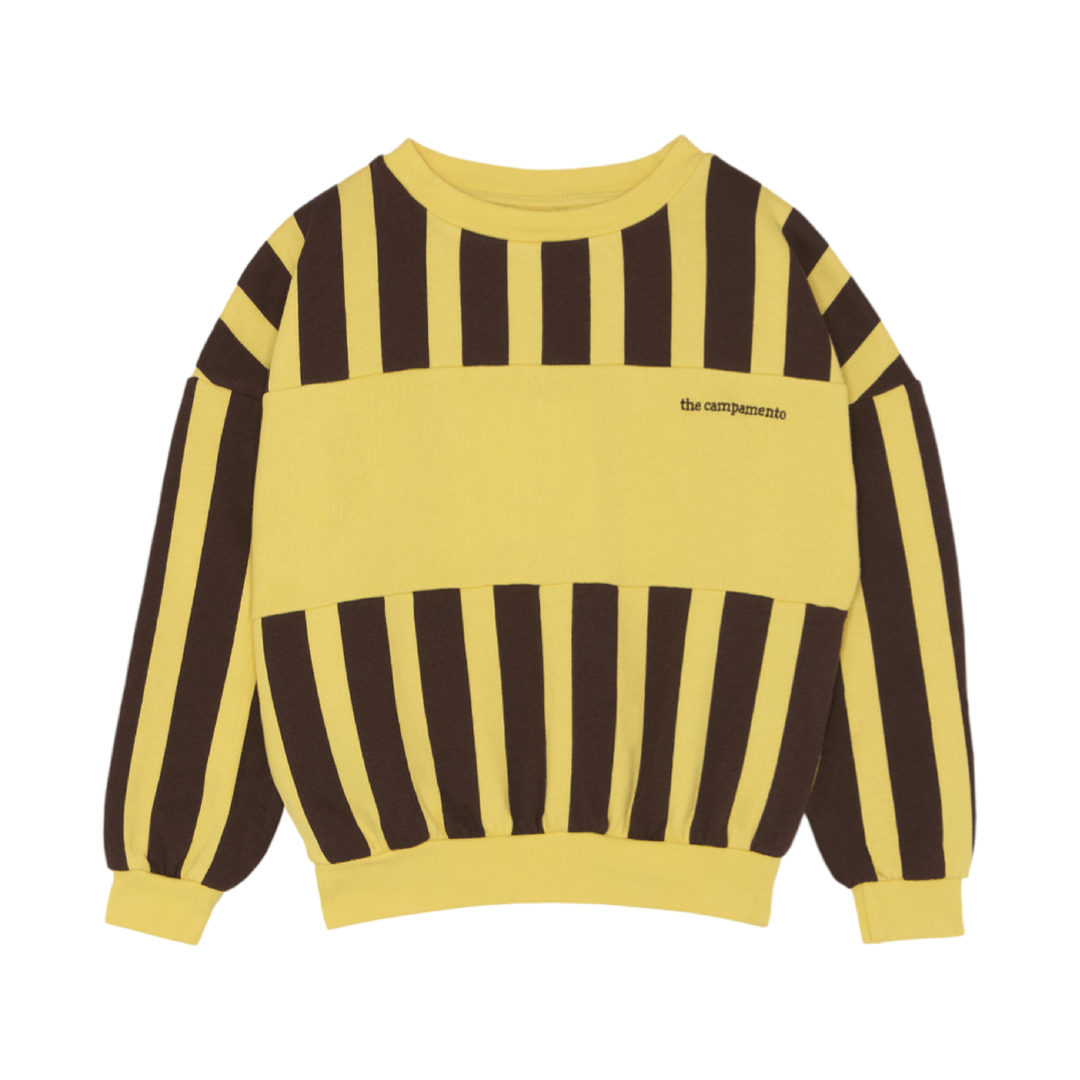 The Campamento Yellow Stripes Oversized Kids Sweatshirt - La Gentile Store