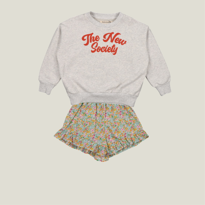 The New Society Ios Sweatshirt Grey Melange - La Gentile Store