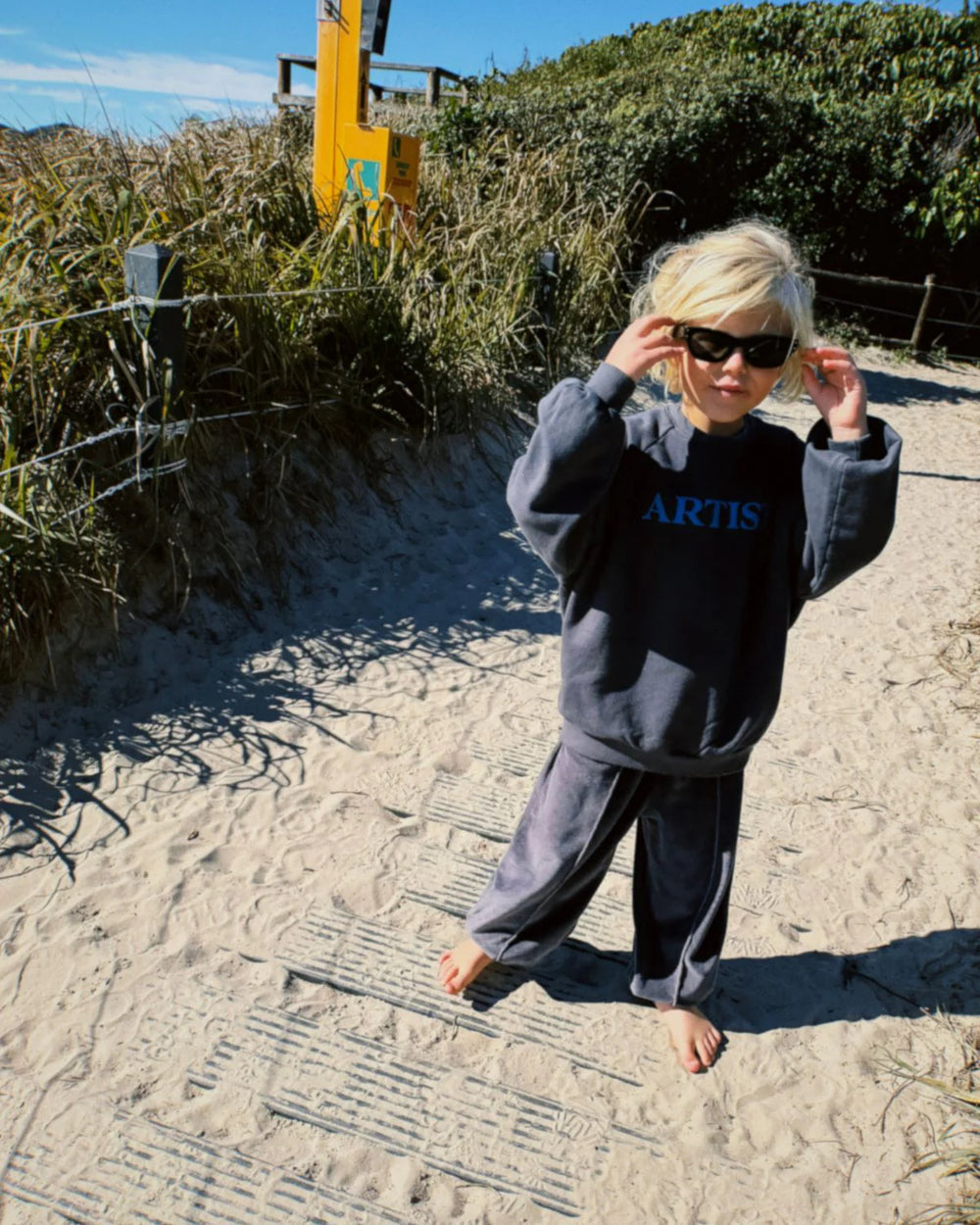 Ziggy Zaza Artist Pullover Charcoal - La Gentile Store Ziggy Zaza Artist Pullover Charcoal - La Gentile Store