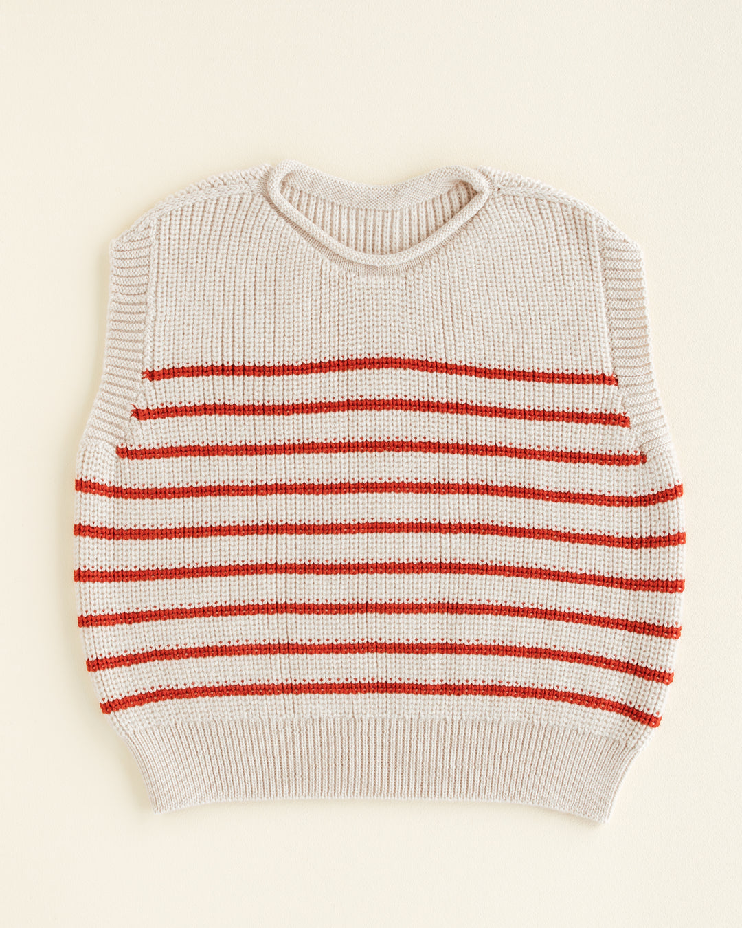 Hvid Vest Harvey Kids Cream - Red