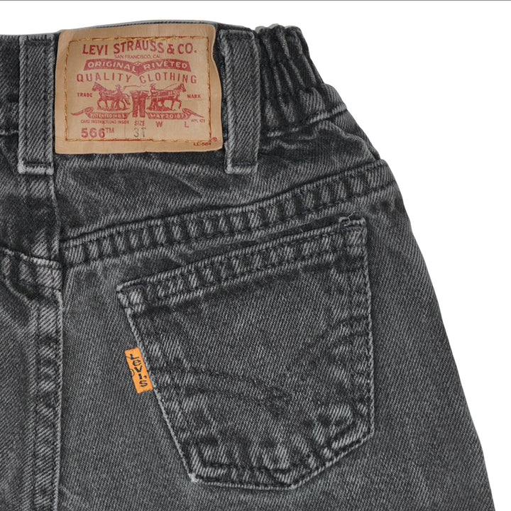 Vintage Levi's 566 Fit Jeans Washed Black 3T