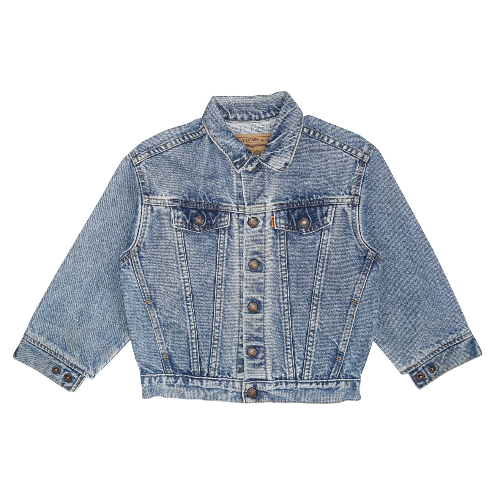 Vintage Levi's Jean Jacket 6Y Orange Tab - Vintage Kids Levi's