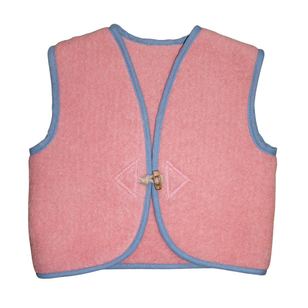 Vintage Wool Vest Pink Blue
