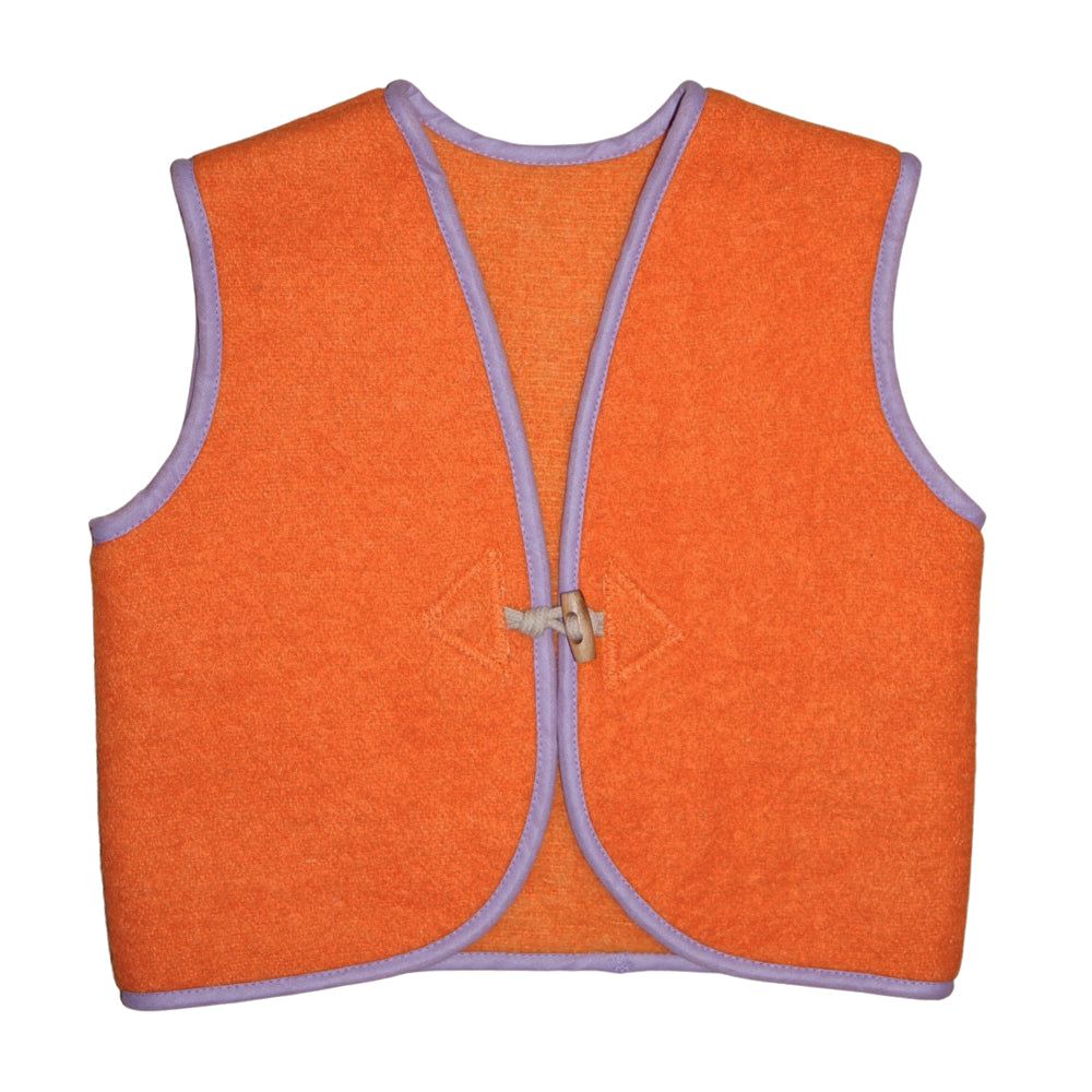 Vintage Wool Vest Orange Purple - La Gentile Store