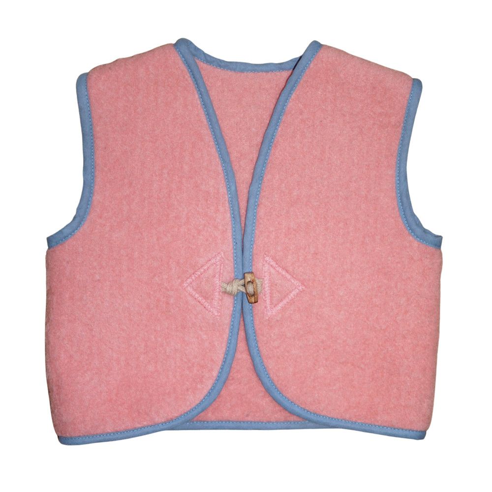 Vintage Wool Vest Pink Blue - La Gentile Store