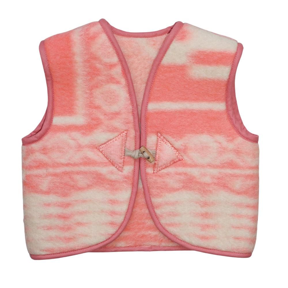 Vintage Wool Vest Pink Cream - La Gentile Store