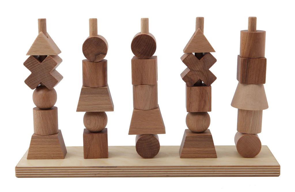 Wooden Stacking Toy Natural - La Gentile Store