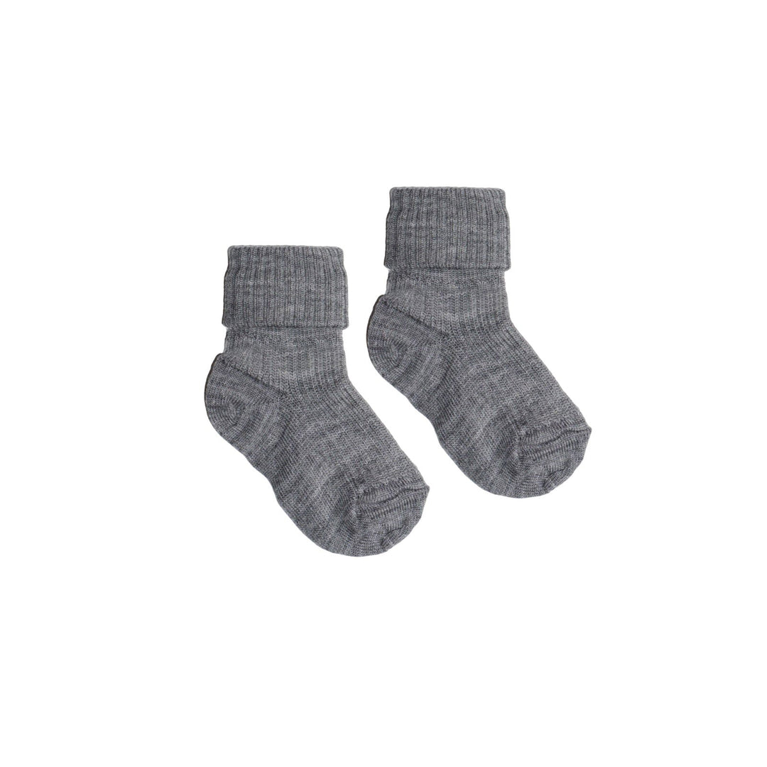 Wool Rib Kids Baby Grey Melange - La Gentile Store