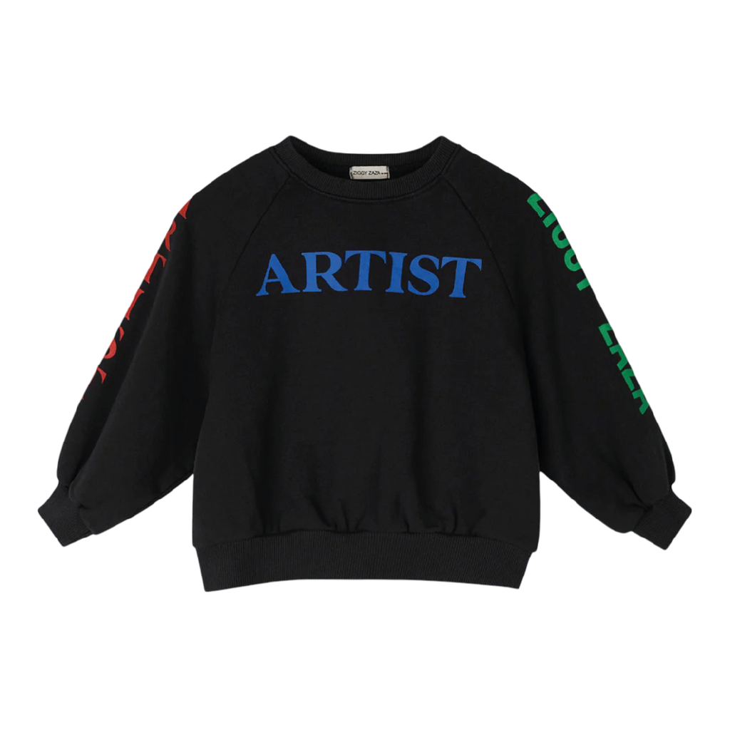 トップス ziggy zaza artist pullover charcoal Ziggy Zaza Artist Pullover Charcoal - La Gentile Store