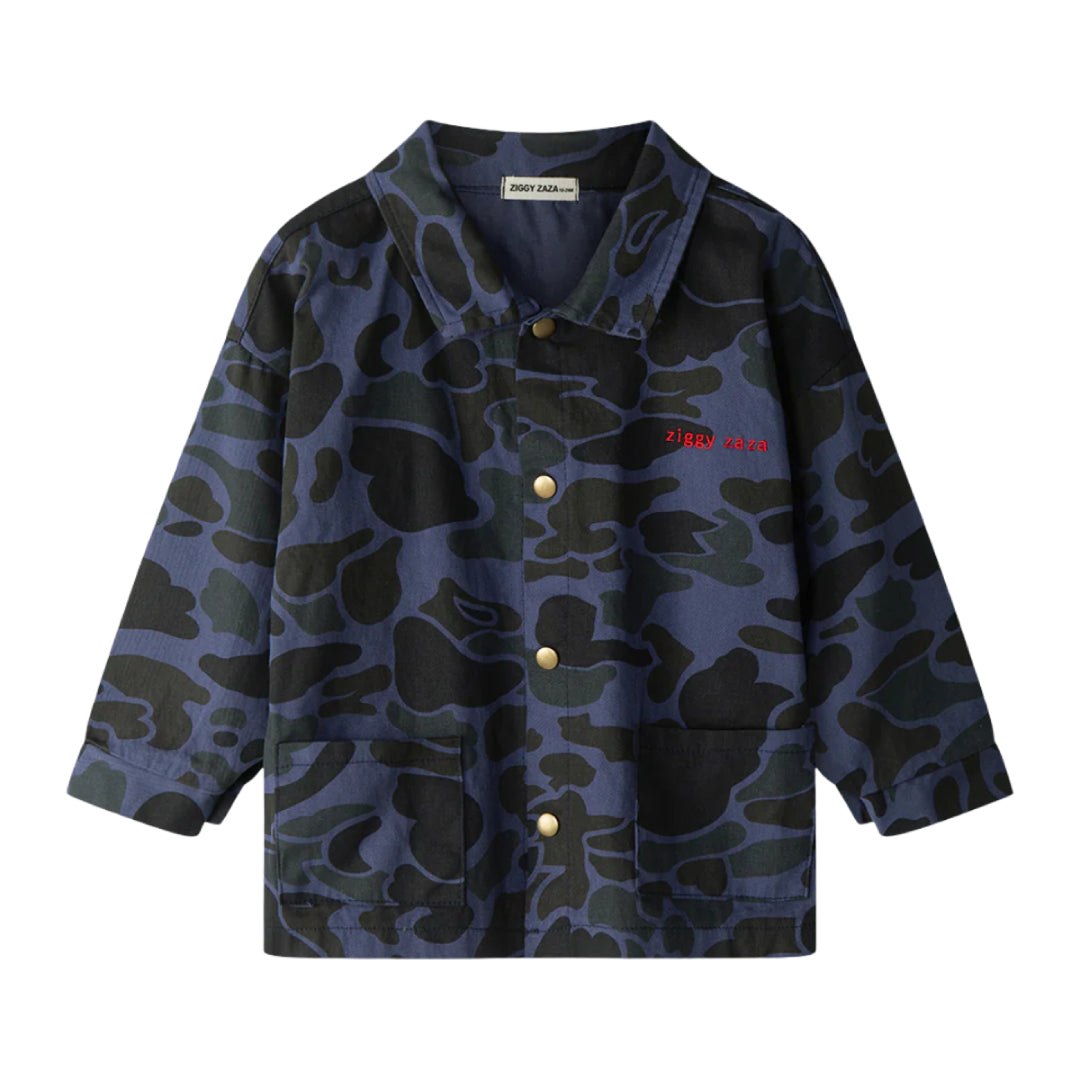 Ziggy Zaza Troop Drill Jacket Blue Camo
