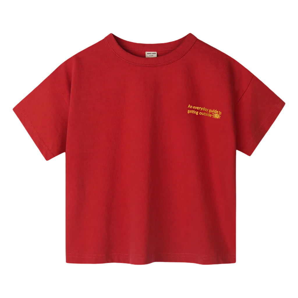 Ziggy Zaza Under the Trees Tee Chilli | Cotton Kids Tee – La Ziggy Zaza Under the Trees Tee Chilli | Cotton Kids Tee – La