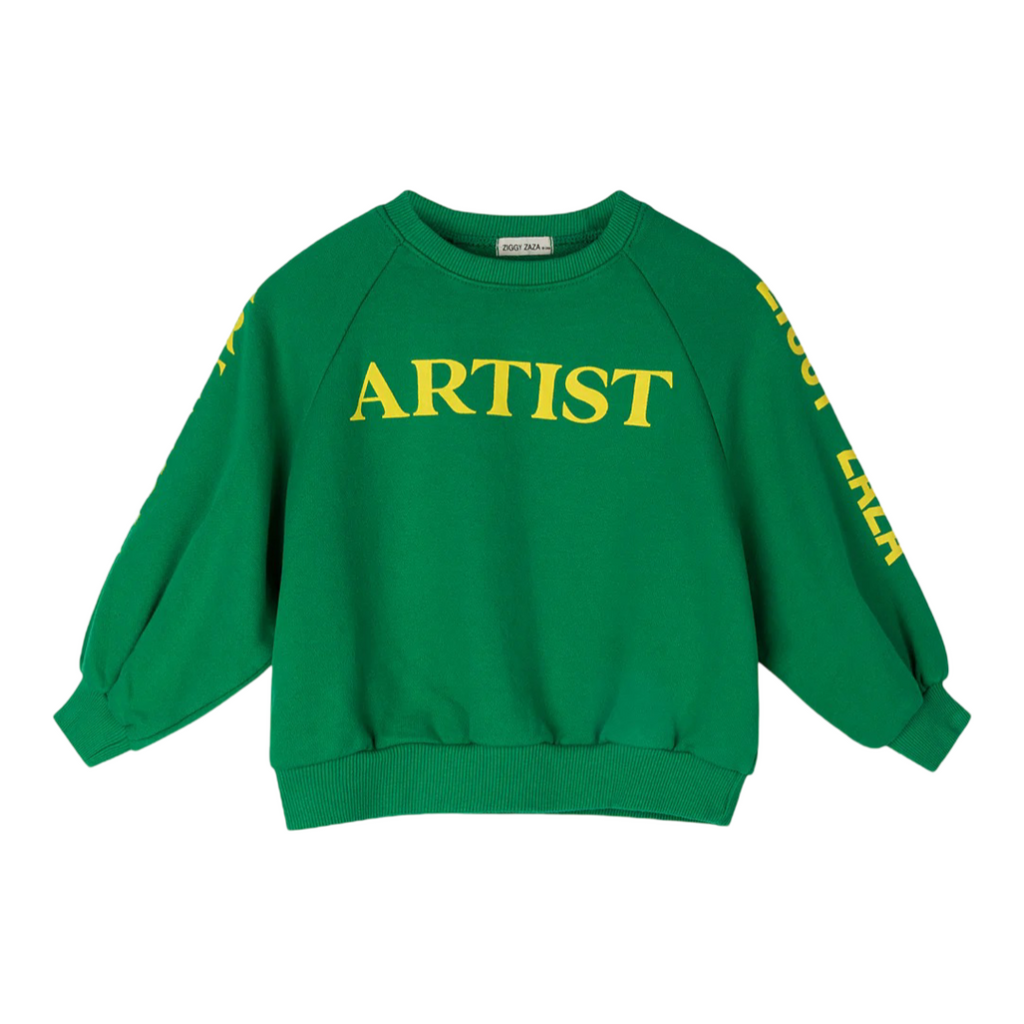 Ziggy Zaza Artist Pullover Bright Green – La Gentile Store