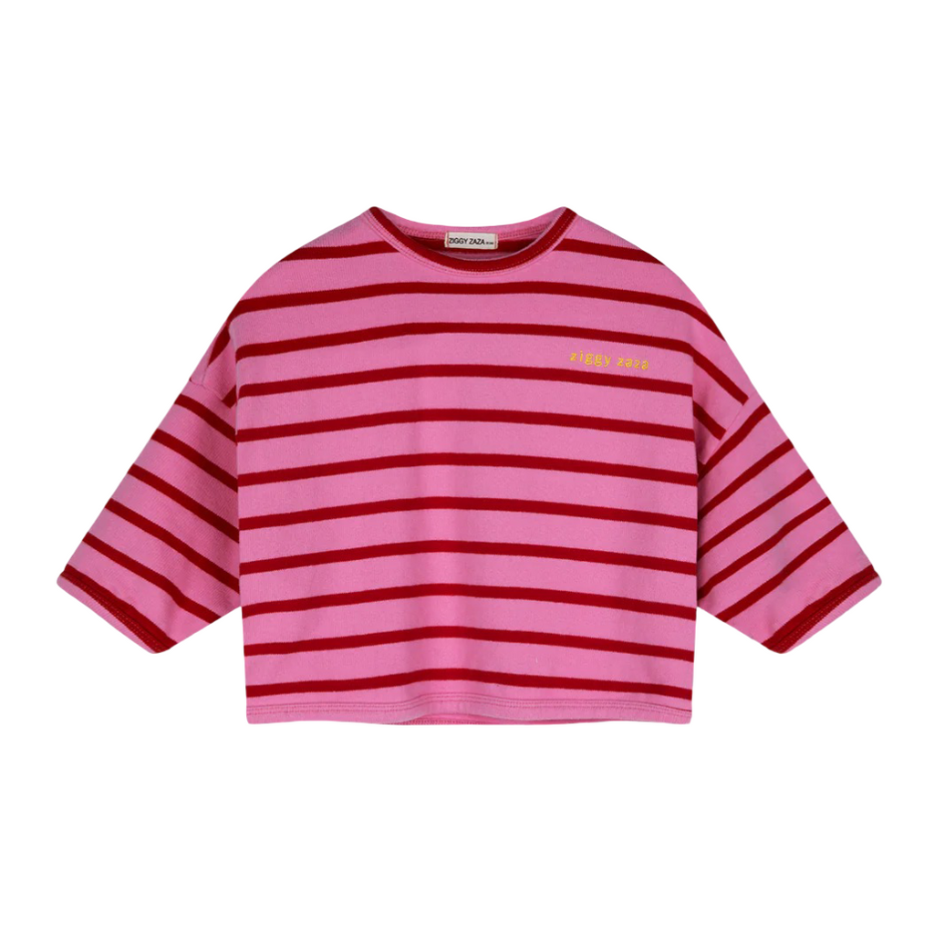 Ziggy Zaza Row Row Pullover Rose Stripe - Striped Ziggy Zaza Shirt