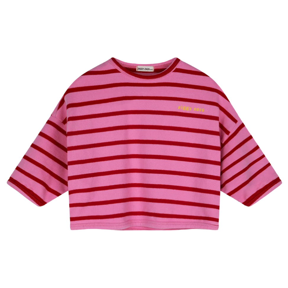 Ziggy Zaza Row Row Pullover Rose Stripe - Striped Ziggy Zaza Shirt