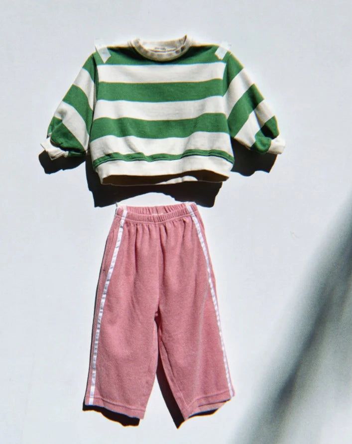Ziggy Zaza Twin Stripe Terry Pant Pink - La Gentile Store