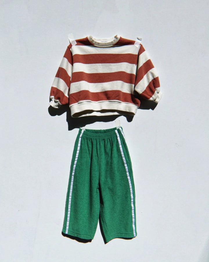 Ziggy Zaza Twin Stripe Terry Pant Verde - La Gentile Store