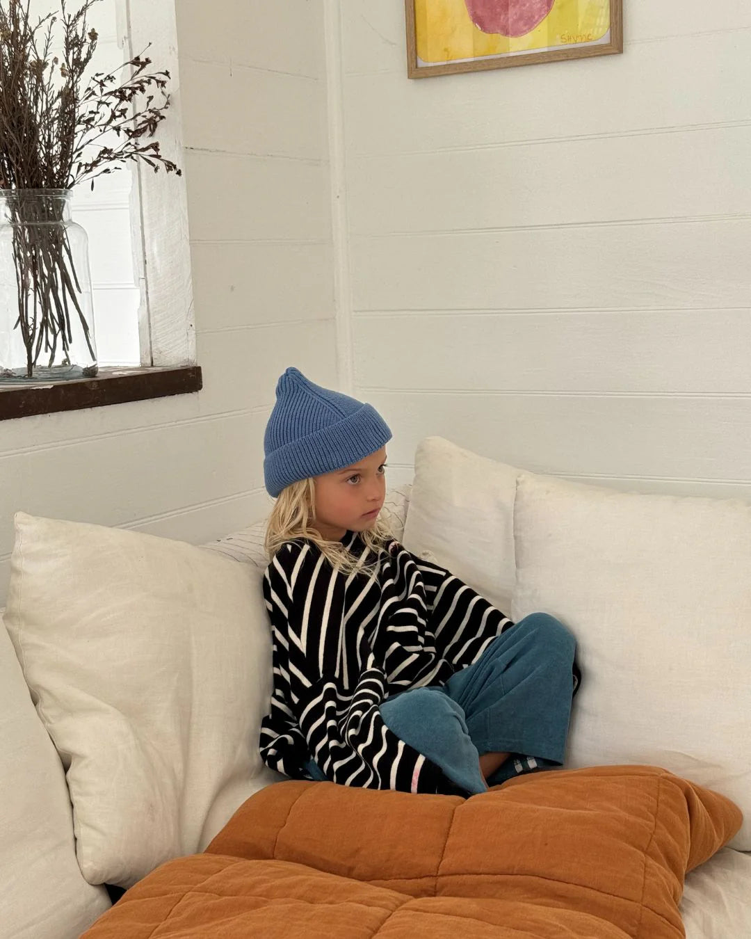 Ziggy Zaza Twin Stripe Terry Pants Ocean