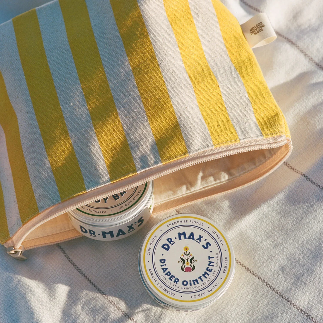 Dr Max's Organic Cotton Zipper Pouch Yellow