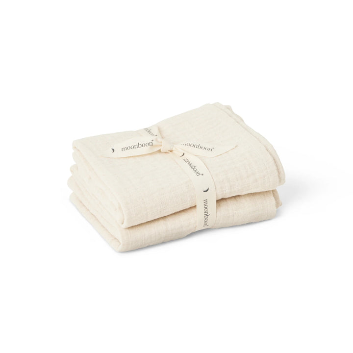 Moonboon 2 Pack Muslin Cloths Nature