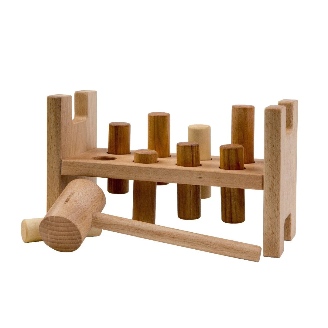 Wooden Pound-a-Peg Toy Natural